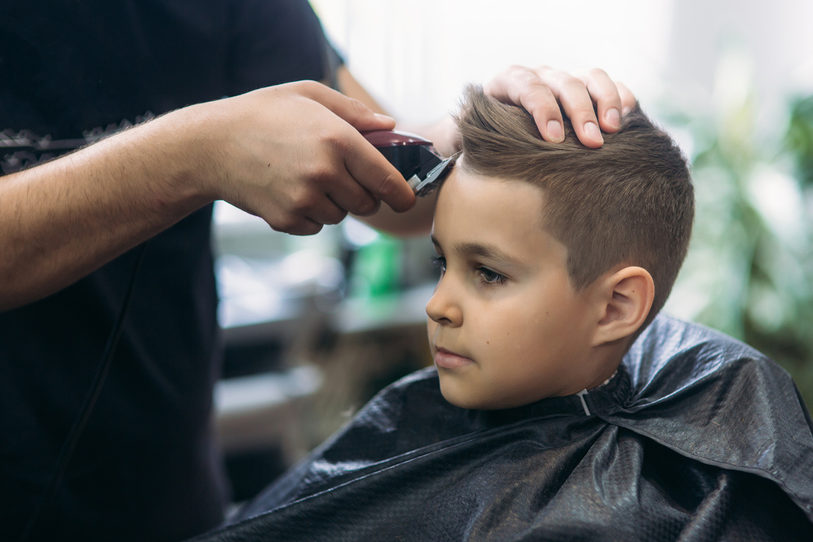 Boy Getting a Haircut 